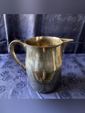 Vintage Lancaster Silver On Copper 7” Pitcher